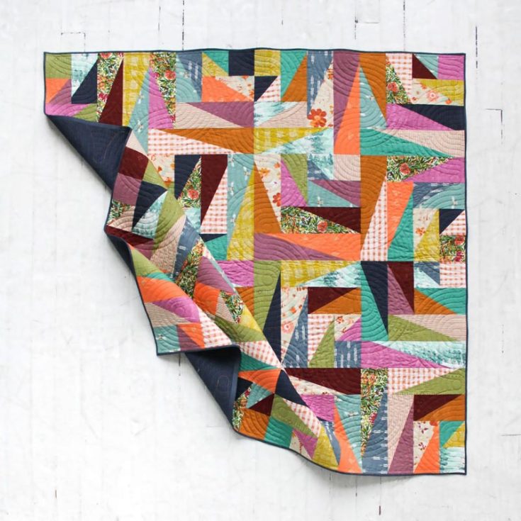 Finally, on the list of paid patterns in this lovely Repair Modern Quilt! It's funky, colorful, and unique, too! Inspired by the concept of Judaism, this charming design is the perfect beginner's introduction to making half-rectangle triangles. It has detailed instructions and step-by-step guides to teach you how to quilt this magnificent piece in 5 sizes.&nbsp;