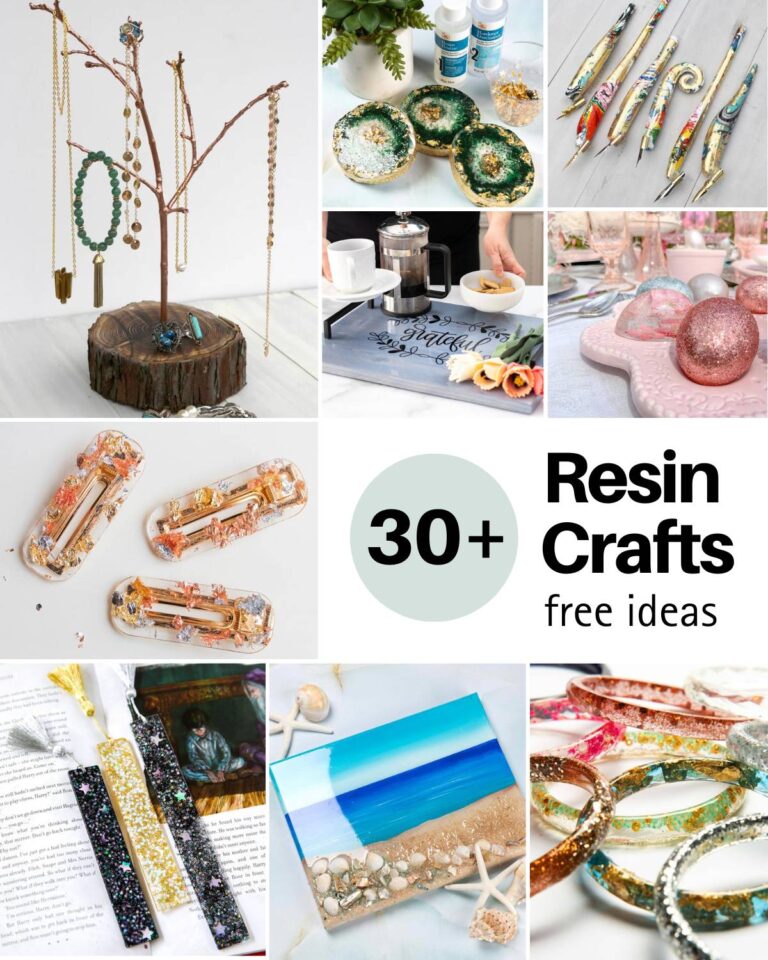 Get inspired by these resin crafts to DIY at home! From cute and dainty items like jewelry, to breathtaking home decor. Perfect handmade gifts too.