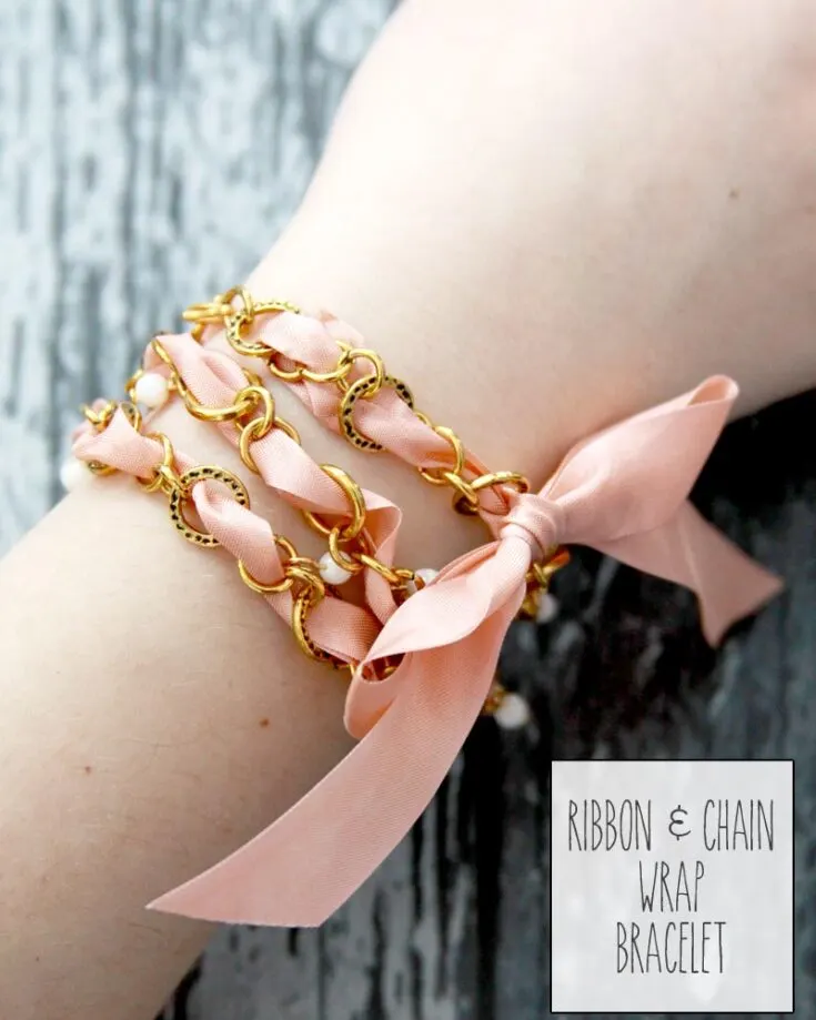Homemade bracelets bring back so many nostalgic memories for women. So, if you&rsquo;re looking for a budget-friendly and sentimental gift for Mom, you should try crafting this fabulous ribbon and chain wrap bracelet. Make it a matching set to match with Mom, too!