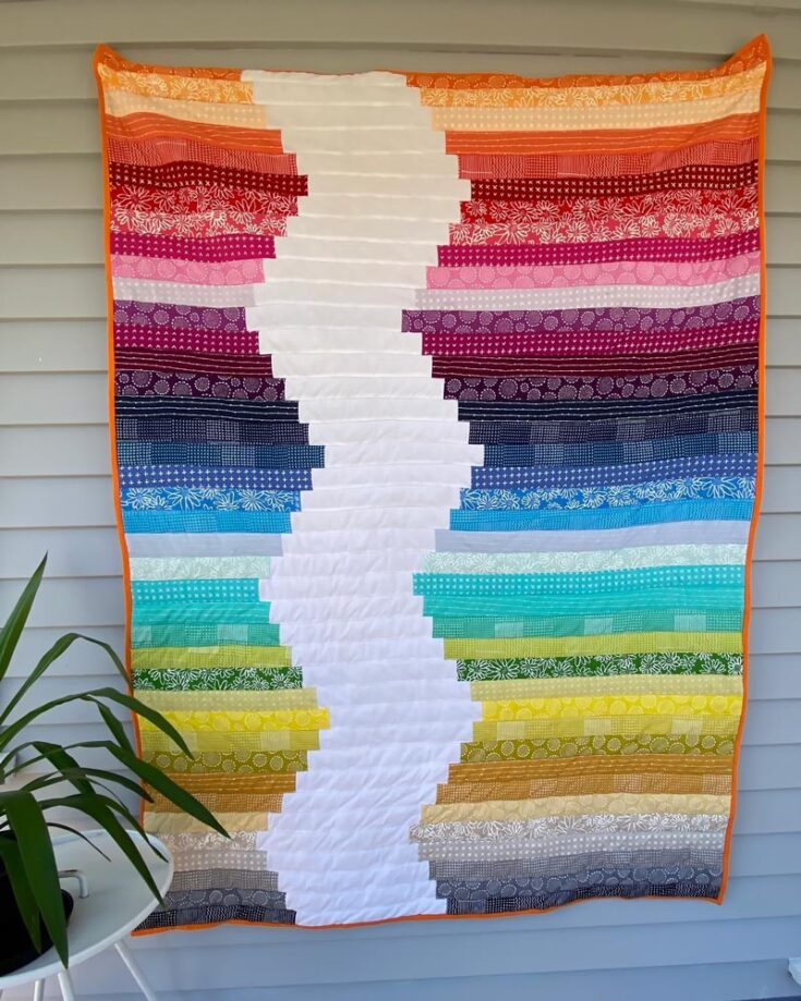Don&rsquo;t you love how stunning this quilt is? This inexpensive pattern takes on a modern take to quilting that combines simplicity with elegance in a single project! It's so quick and easy to make, and it allows you to show off a lot of different fabrics in one patchwork quilt. It&rsquo;s also jelly roll-friendly, and the finished measurements of this quilt are 53&rdquo; x 80&rdquo;. However, it also comes in sizes for babies, singles/twins, toddlers, and throws.