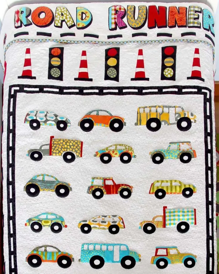 Here's another design that uses the trapunto method. It's a quilt made for a super single bed, and its dimensions are approximately 62" wide x 84" long. It's a pattern catered to advanced-level quilters, as there is a lot of attention to detail with the applique designs, so give this piece a shot if you're up for the challenge!