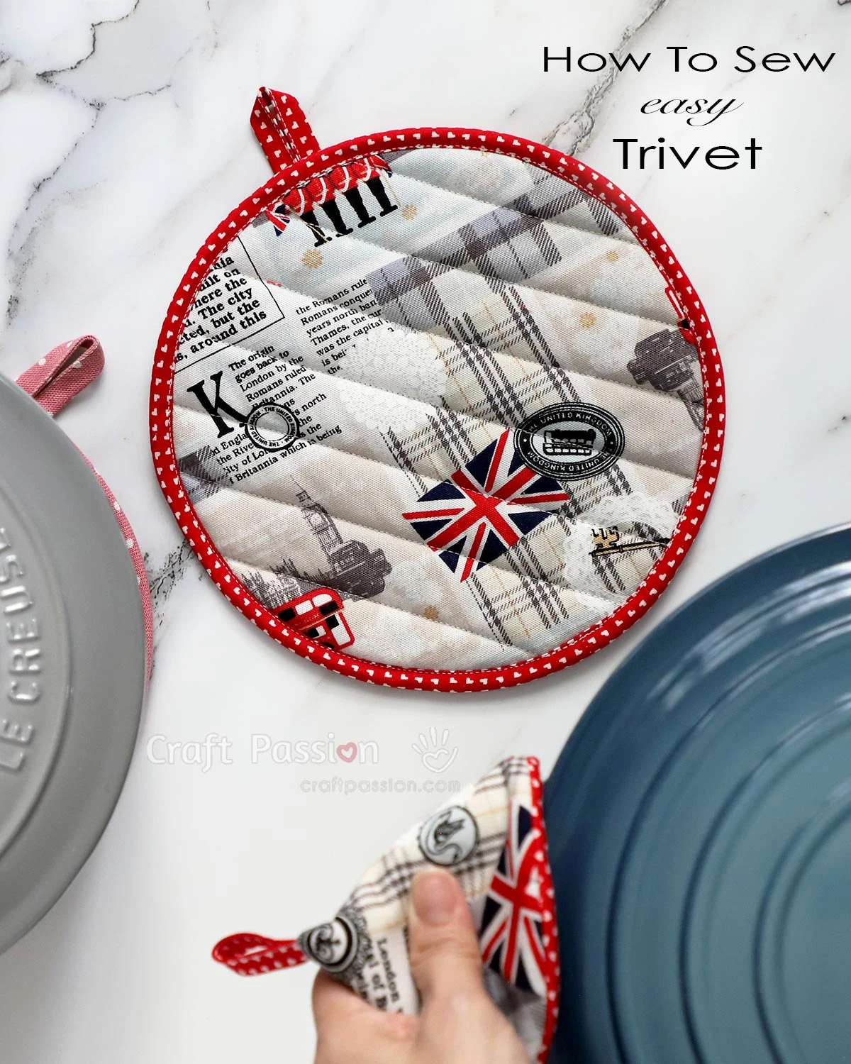 how to sew round trivet