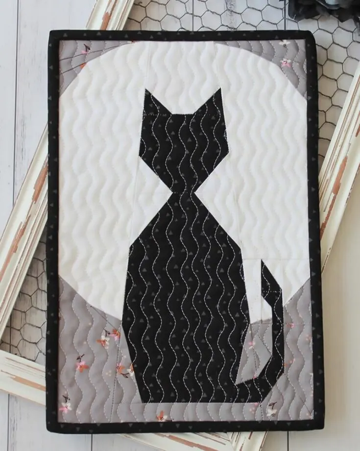 Whether you&rsquo;ve binged Sabrina, The Teenage Witch or not, you&rsquo;ve got to admit that this Salem quilt, inspired by the character Salem Saberhagen, is an adorable quilt design. It's minimalistic and perfect for the upcoming Halloween season. Though this pattern yields an 8&rdquo; x 12&rdquo; quilt, you can always upsize it to a larger quilt by following the instructions in the PDF.&nbsp;