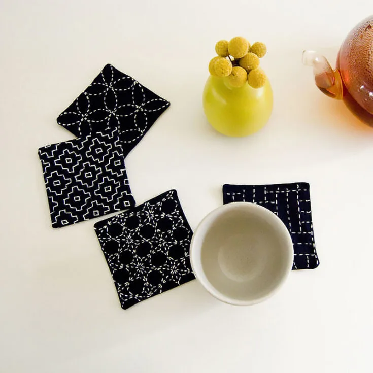 Get ready to dress your table with the charm of Sashiko Coasters. There are four videos in the playlist that teach you how to stitch various designs, such as the Ishidatami (Paving Blocks) and Tobi Asanoha (Scattered Hemp Leaf). Check out these videos here: - https://youtu.be/MtRgJpuJzGY?si=fR0WpnEvQsiY55JW - https://youtu.be/_oEEq9ye7B8?si=zHfCo98T25NQwnvn - https://youtu.be/LBaF0LKEm8k?si=ZtBdghV1wSkXzFQ7