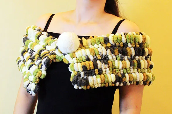 Learn how to knit a scarf that's super soft and warm with Pom Pom yarn. It is a quick project and you only need to know how to do the knit stitch.