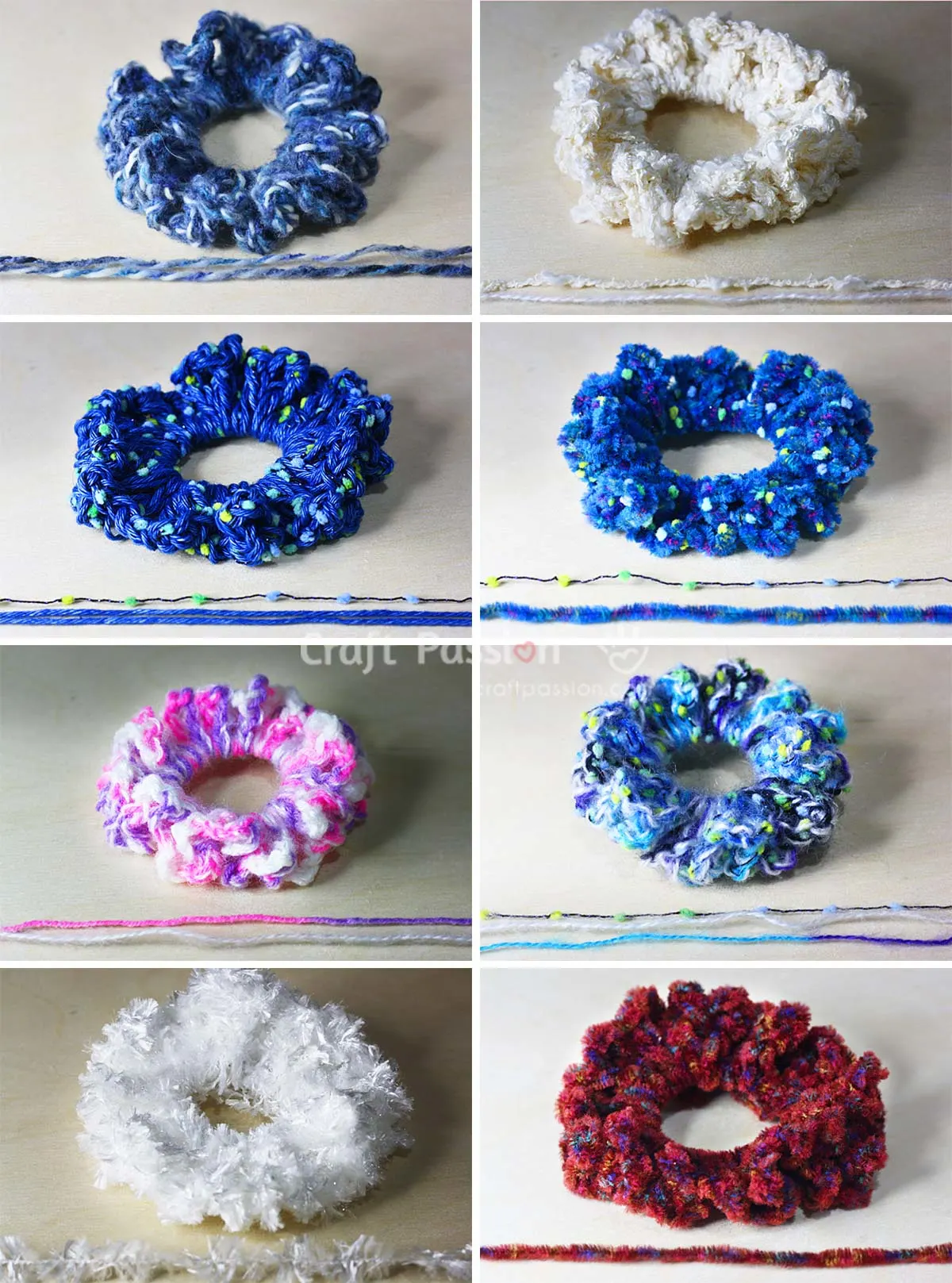 This free crochet scrunchie pattern is perfect for easy and simple DIY hair scrunchies. Quick to complete and it makes a great gifts for girls with long hair.