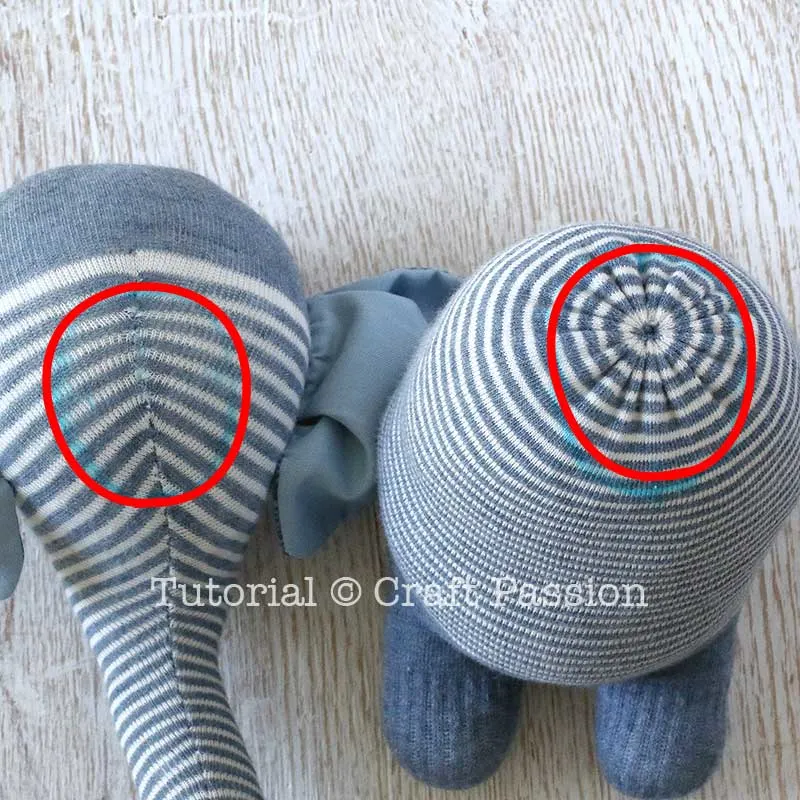 sew sock elephant