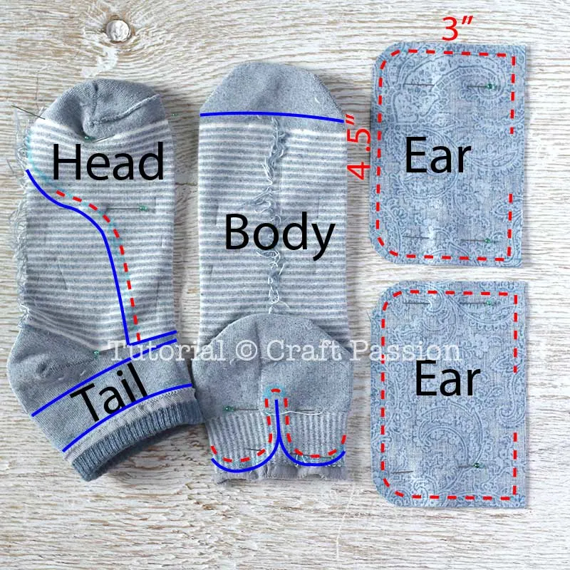 sew sock elephant