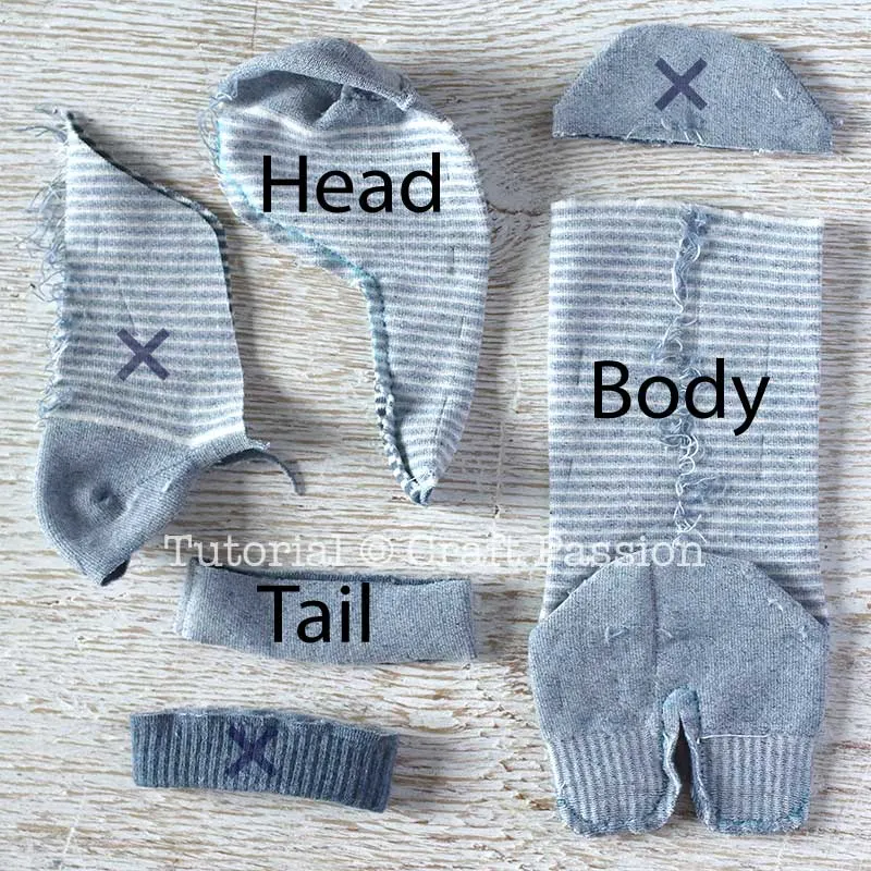 sew sock elephant