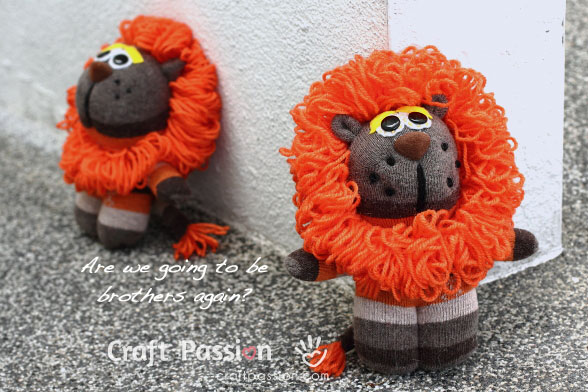 sew sock lion 1 how to sew stuffed lion