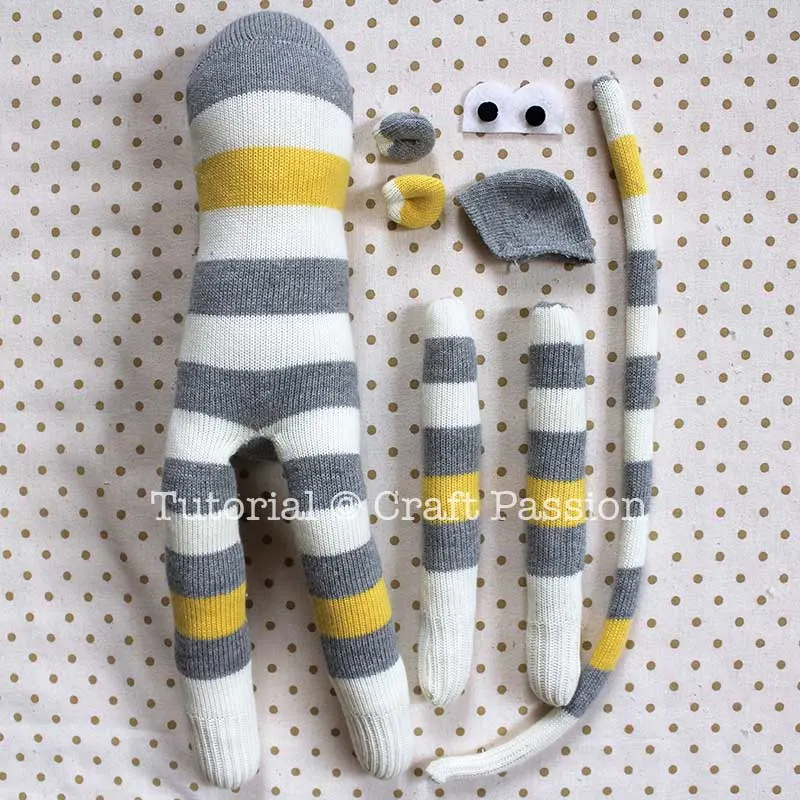 sock monkey parts