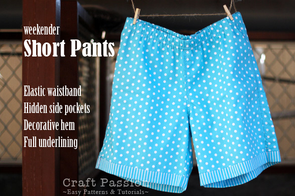 short pants sewing pattern