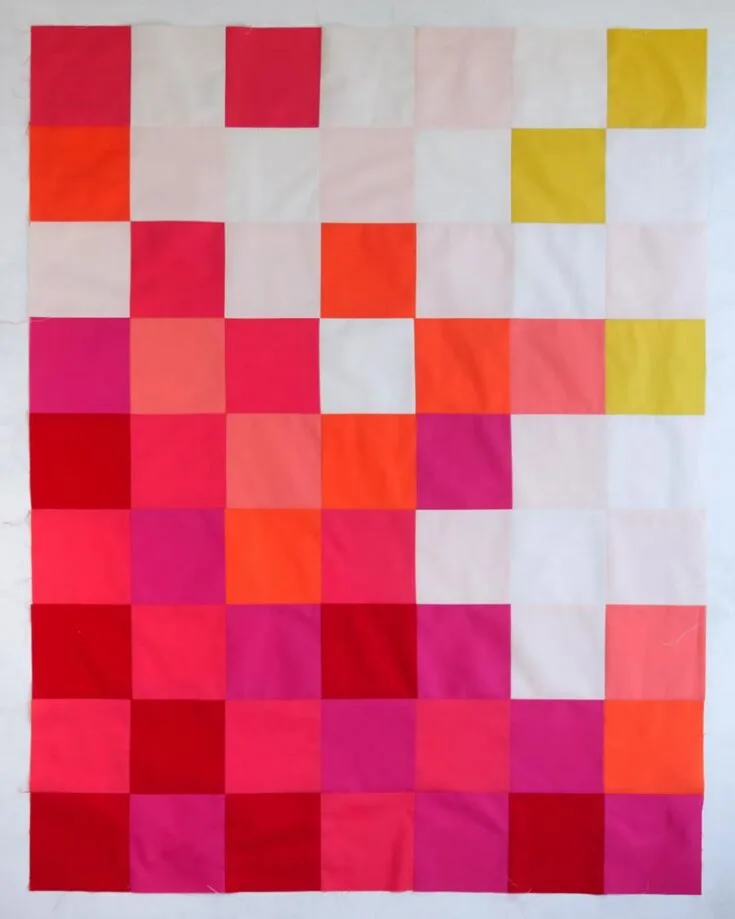 Try making this super simple and easy quilt with squares that are literally perfect for beginners! This 31 &frac12;" x 40 &frac12;" ombre square quilt design is an evergreen classic quilt design, and this pattern offers 5 different layout options for you to choose from! It's also fat-quarter-friendly.