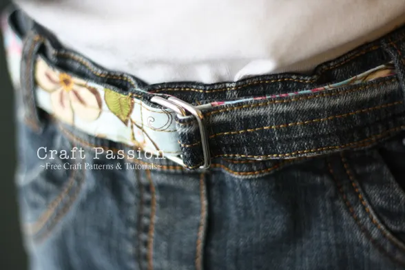 sew reversible denim belt
