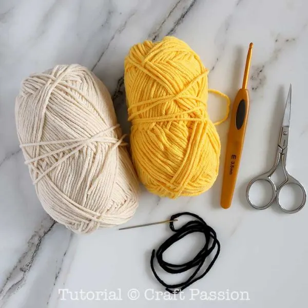crochet yarns and hook