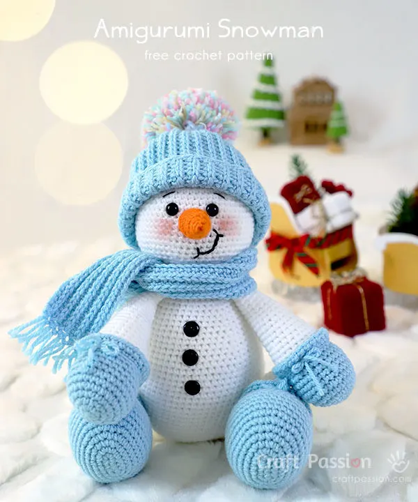 snowman amigurumi crochet pattern free