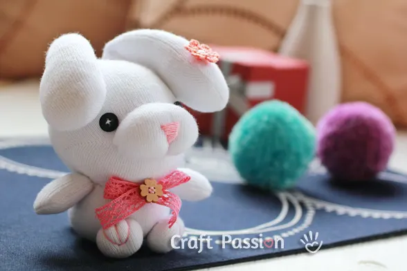 Learn how to sew sock bunny plushies with a pair of cute droopy ears. You will love this cute and squeezy soft toy. Perfect to sew as gift.