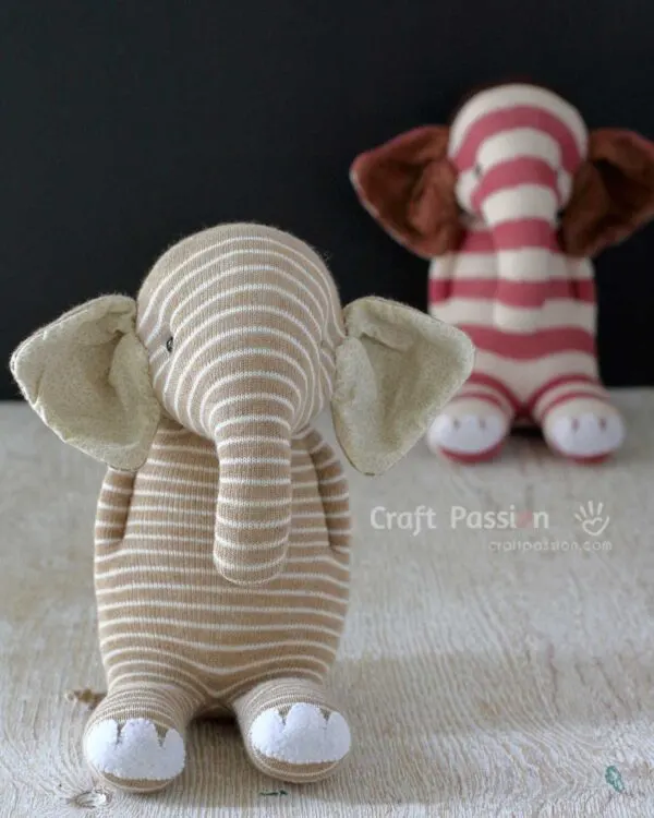 sock elephant stuffed animal