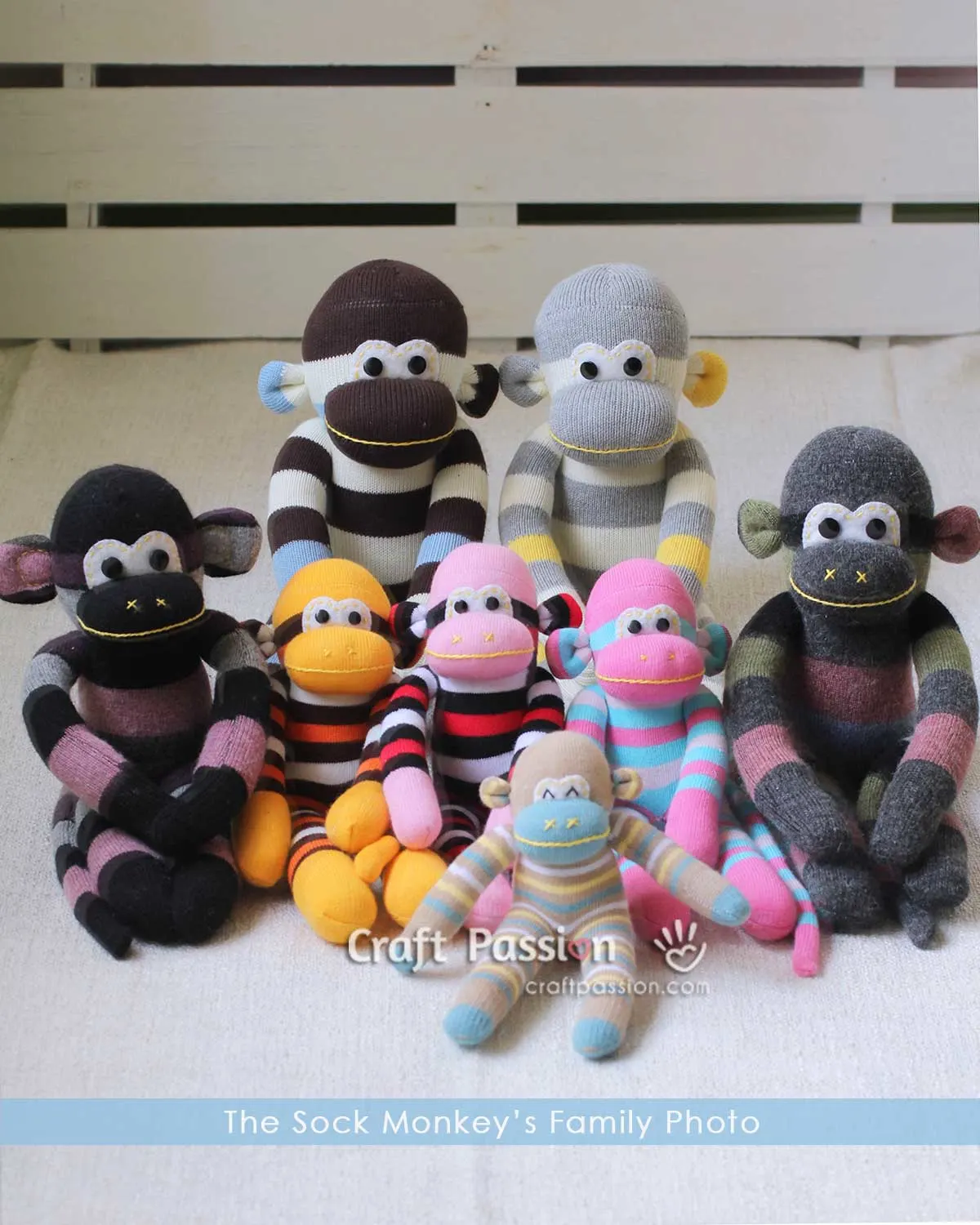 monkey pattern sew from sock