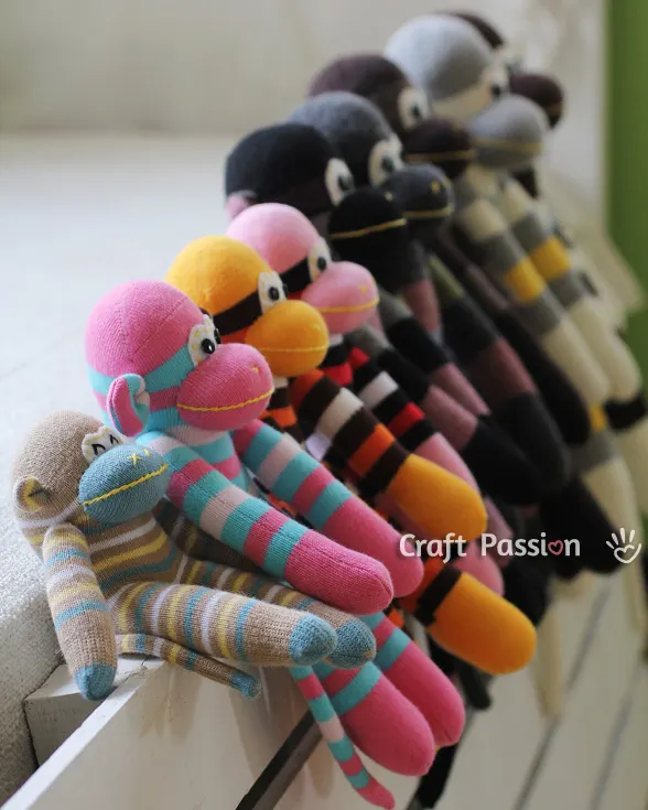 how to sew sock monkey stuffed animal