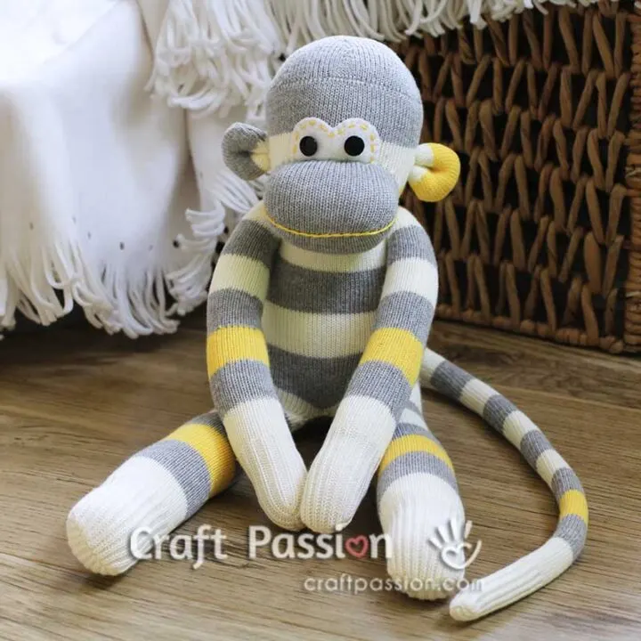 how to sew monkey with sock