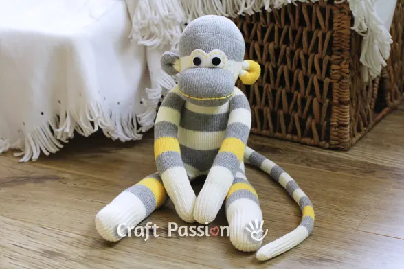 how to sew monkey with sock