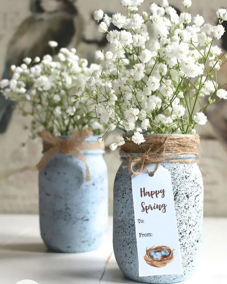 Last but not least, we have this beauty. Since Easter is Spring, you can decorate your house with bunny-themed flora! Grab some baby&rsquo;s breath from your garden and gift this design to someone you love.