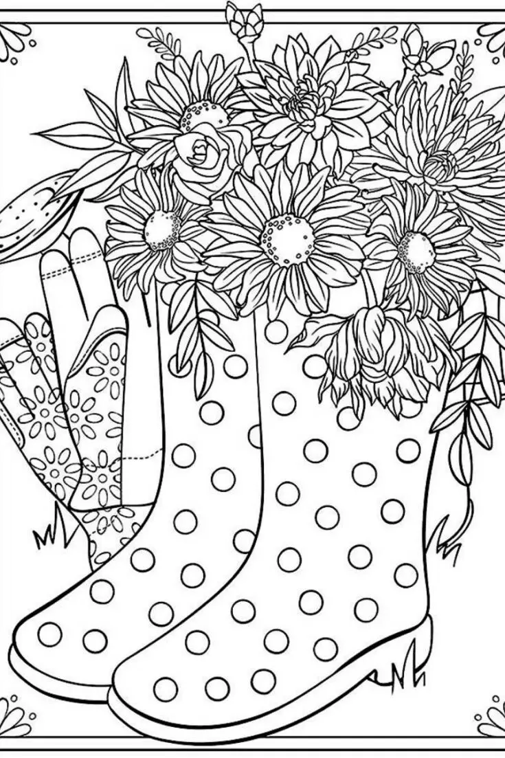 We can&rsquo;t get enough of this adorable Spring Boots design by Crayola. Step into the enchantment of this unique design, where whimsical patterns await your creative touch. Transform this black-and-white canvas into a vibrant and lively masterpiece with your favorite coloring tools.&nbsp;