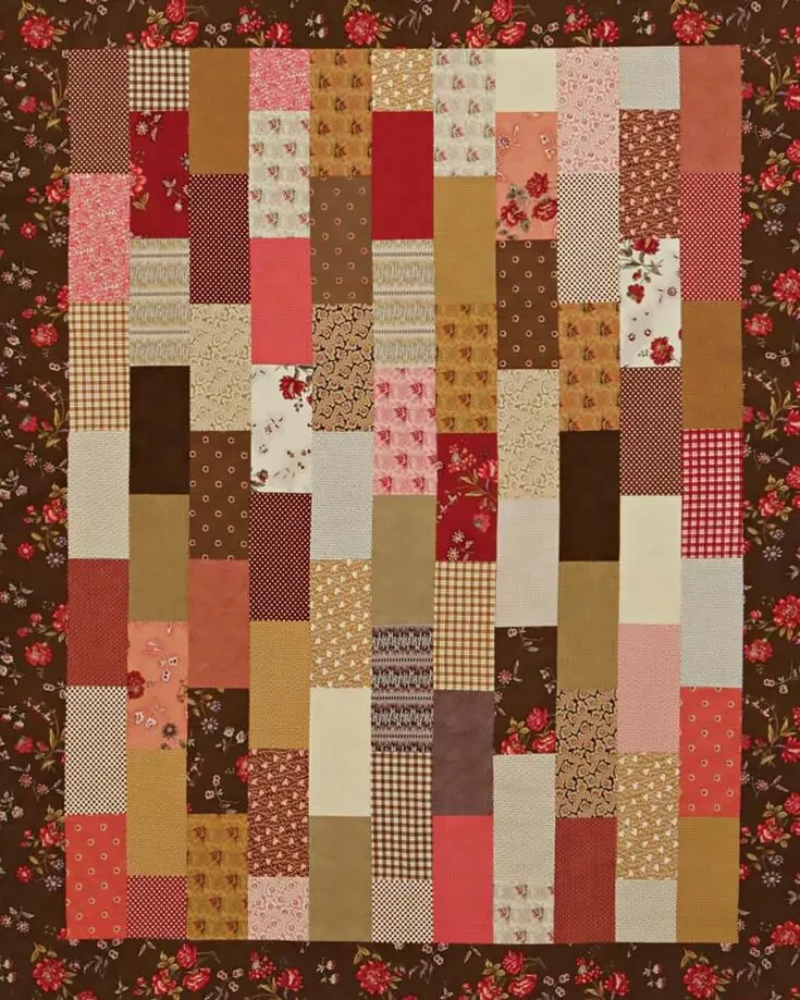 If you&rsquo;re interested in quilt patterns for beginners with a dark academia theme, then you must try this Stacked Rectangles quilt! It&rsquo;s a gorgeous pattern from AllPeopleQuilt, and it features a modern twist on traditional quilting with its clean lines and geometrical appeal. This design with rectangular layer cakes yields a 62&rdquo; x 79&rdquo; throw quilt.