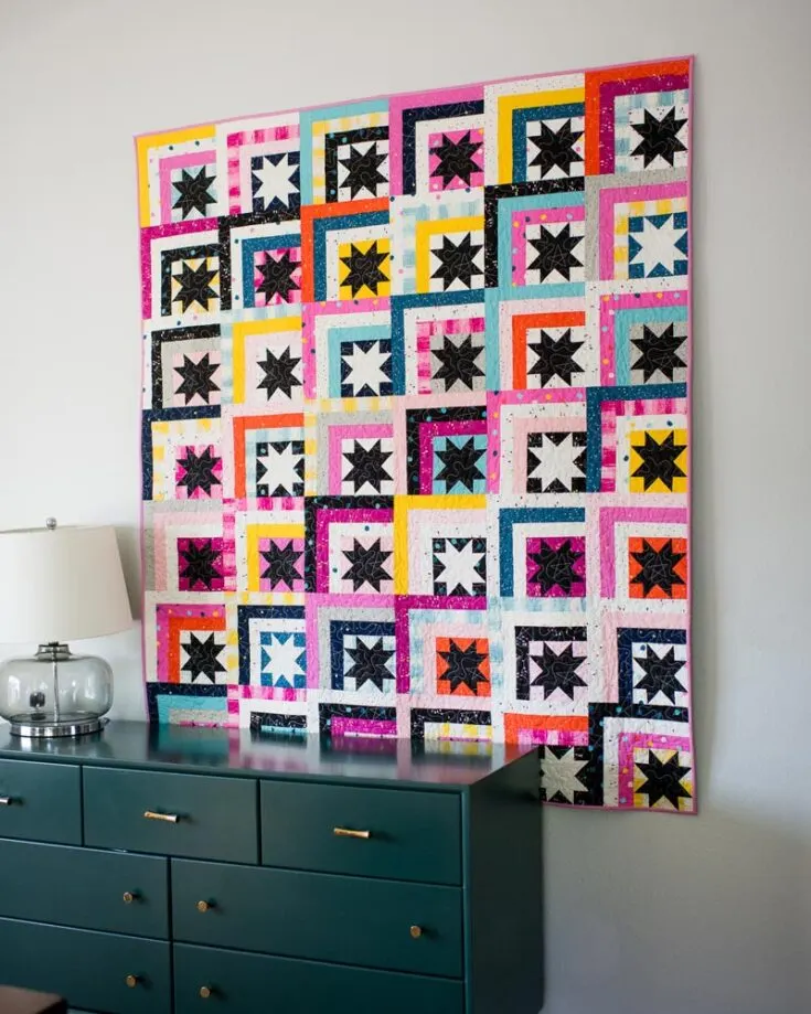 Can&rsquo;t get enough of starry nights? Here&rsquo;s another star variant for a quilt pattern! It&rsquo;s chic and elegant, and the contrasting colors of the stars make the whole quilt's primary focus. For $12, you can make your very own rendition of this design that incorporates the sawtooth stars technique. The finished size is a large throw.