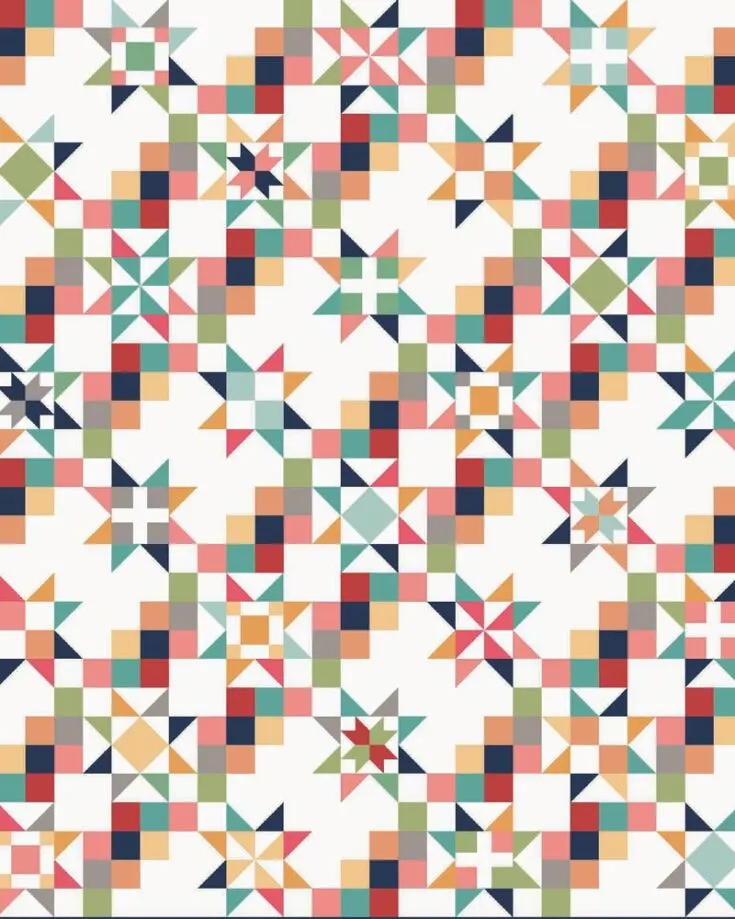 Learn to make this gorgeous and intricate Star Streams Scrap Quilt with a downloadable PDF filled with instructions to guide you through and through. It's detailed, timeless, and goes well with any colored and textured scrap. Just remember to use a simple background to make the scraps stand out. The quilt measures 56.5" x 64.5".&nbsp;