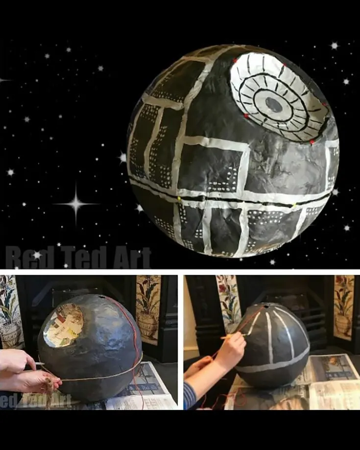 Star Wars lovers, may the force be with you as you attempt to create this Star Wars Death Star Pinata. It would be wonderful for any celebration!