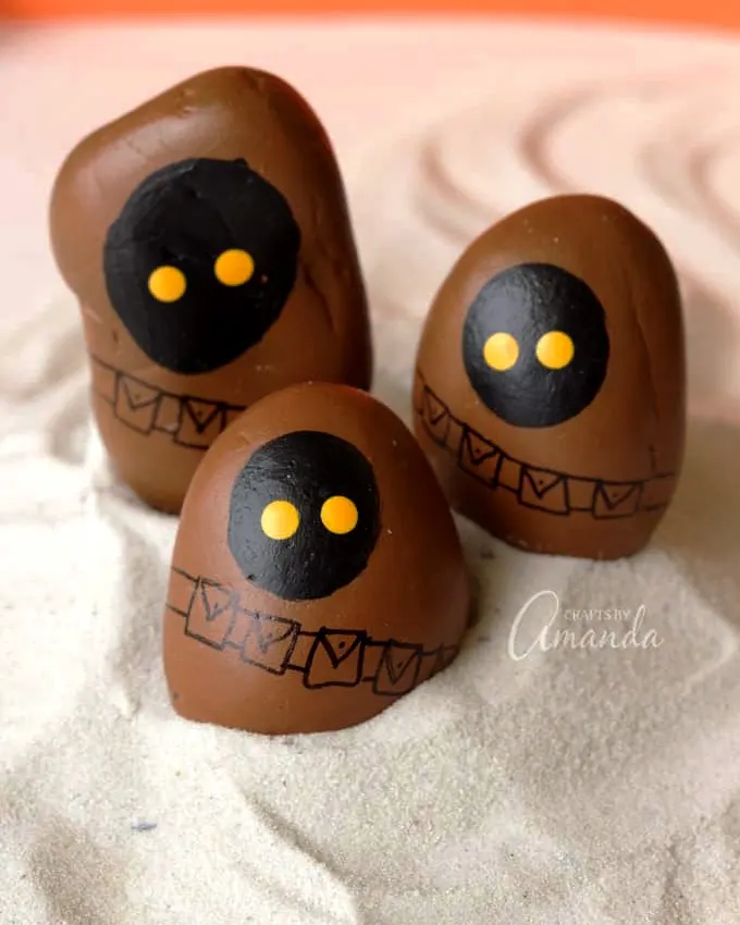 star wars jawa painted rocks