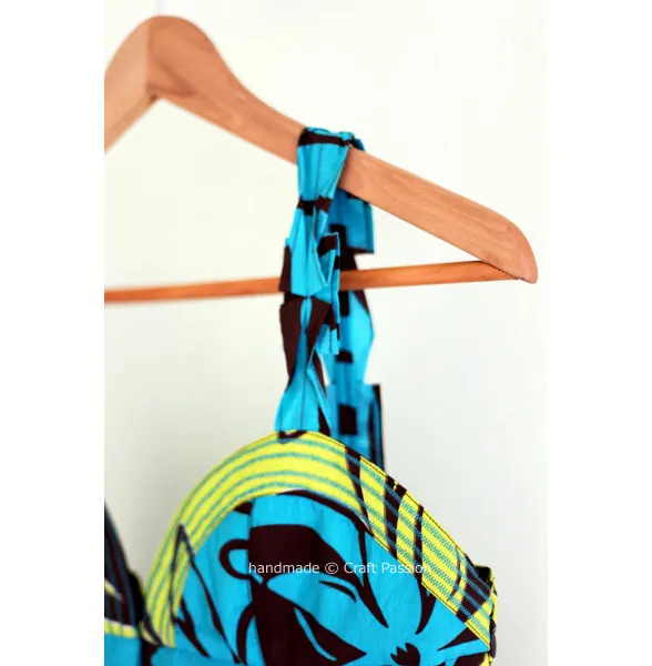 Sew this "Love In The Afternoon" Sundress designed by Twinkle. Free sundress sewing pattern & instruction given. It's a 2 yard fabric dress pattern.