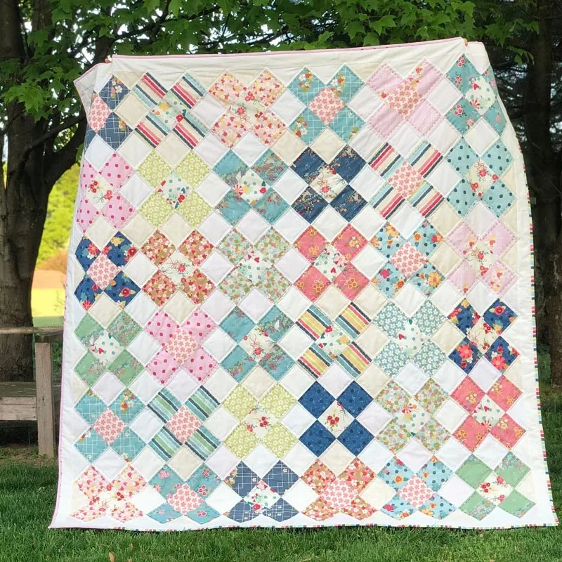 Add a touch of fruitiness to your quilts with this Strawberry Jam and The Honey quilt! This lovely project highlights a charming quilt pattern inspired by Riley Blake&rsquo;s enchanting fabric collections. Just follow through the inexpensive step-by-step PDF guide to add a touch of coziness to your living space. This design yields a quilt size of 72 ?&rdquo; x 72 &frac34;&rdquo;.