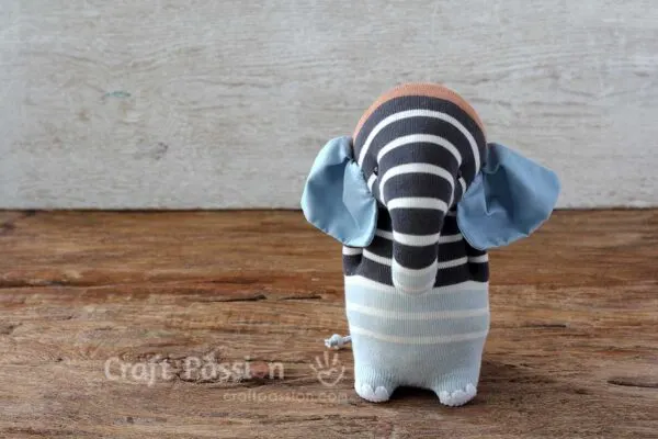 sew stuffed elephant from socks