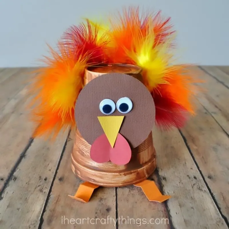 Do you have any leftover styrofoam cups from parties? This tutorial shows you how to reuse them by making this very adorable turkey! It can even be flipped upside down to make it an excellent drinking cup.