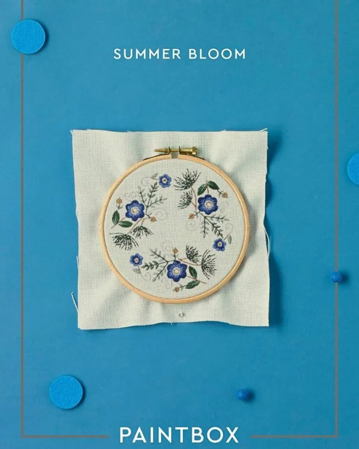 These blue embroidery flowers are just too cute not to include. The design is so chic and the pattern just blends seamlessly into each other. Even though it is only a repetition of one design replicated twice, it makes it very beginner-friendly and it could be your next home decor item.