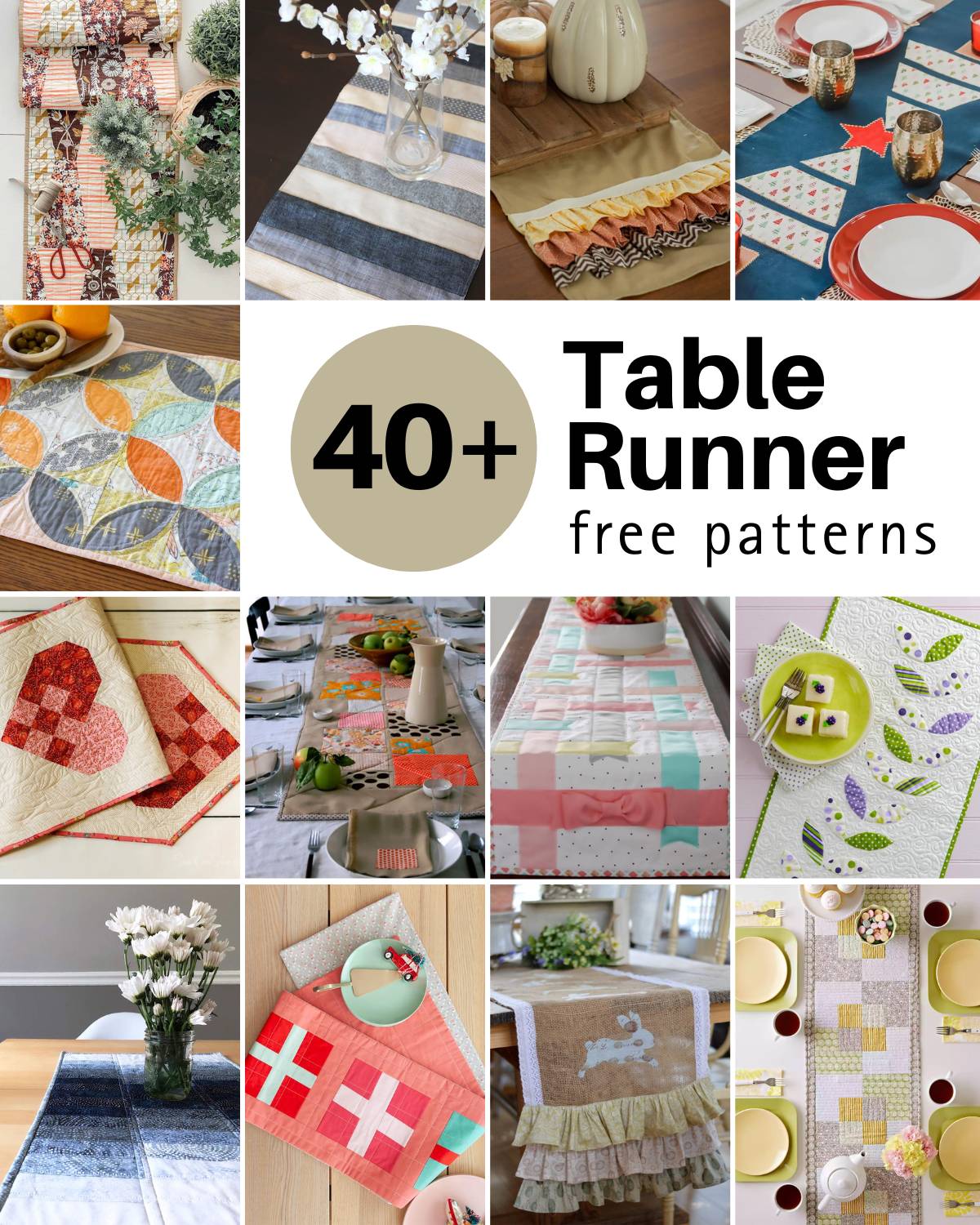 table runner patterns Decorate and elevate your dining table with these free table runner patterns! It's a great accent decor that compliments the aesthetic of your home.