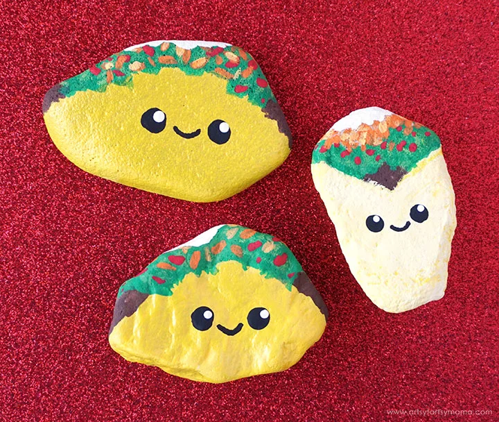how to make taco painted rock