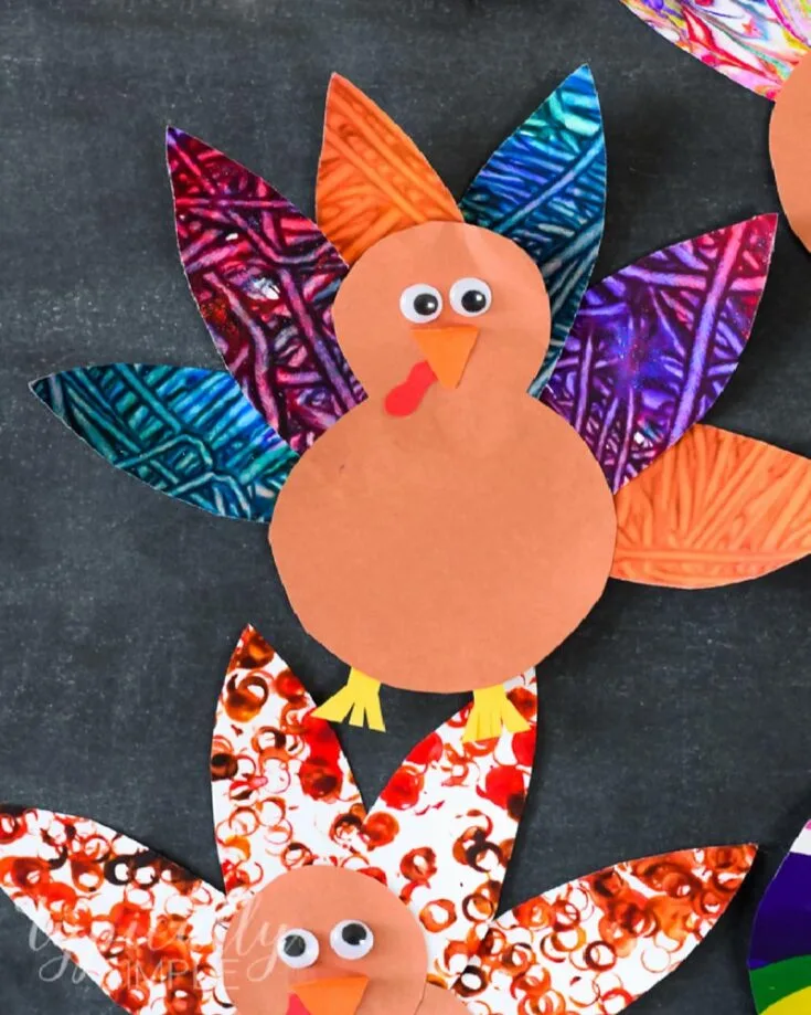 Get creative with these Thanksgiving crafts! Different painting techniques give each turkey a unique and distinct personality. It is a colorful decoration that can be placed at your doorstep, walkway, or anywhere you desire!