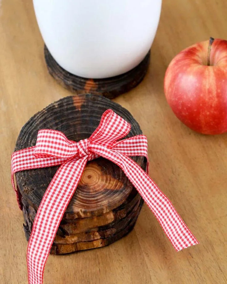 Give your coffee table an organic and rustic touch with these tree limb coasters. Each one showcases the natural beauty of wood, making it a great way to celebrate nature in your everyday life.