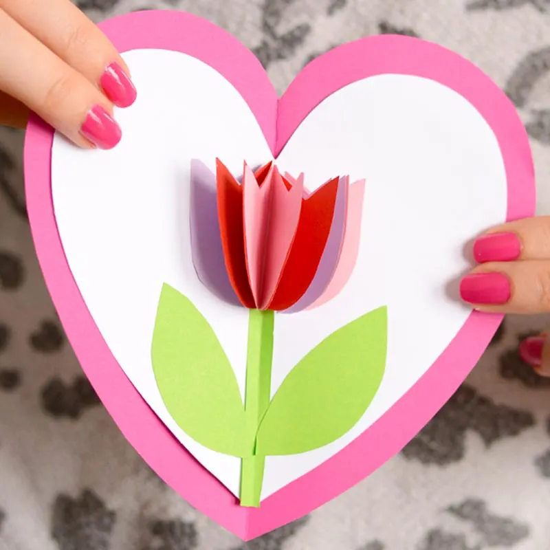 Mother&rsquo;s Day craft ideas can be as simple as a handmade card that comes from the heart. Pick up some colored paper or cardstock and spread some flower power on it to make a unique 3D flower card pattern that pops up!