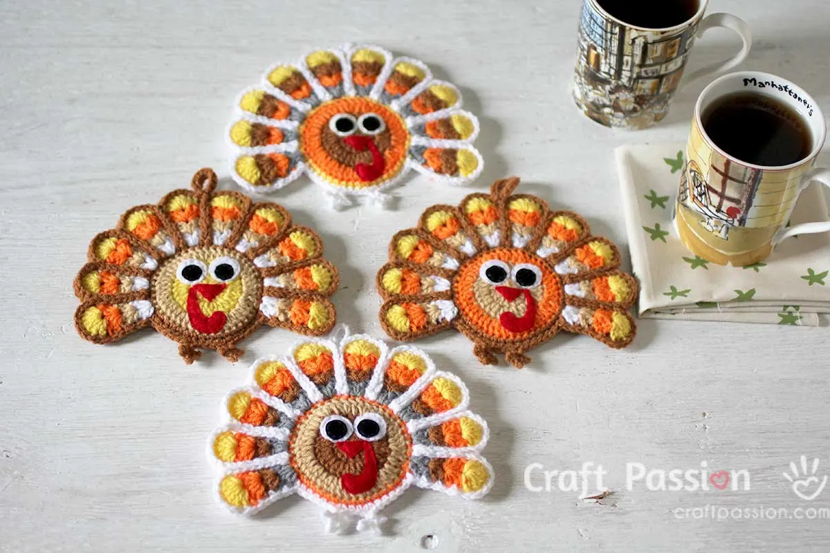 thanksgiving coasters crochet pattern