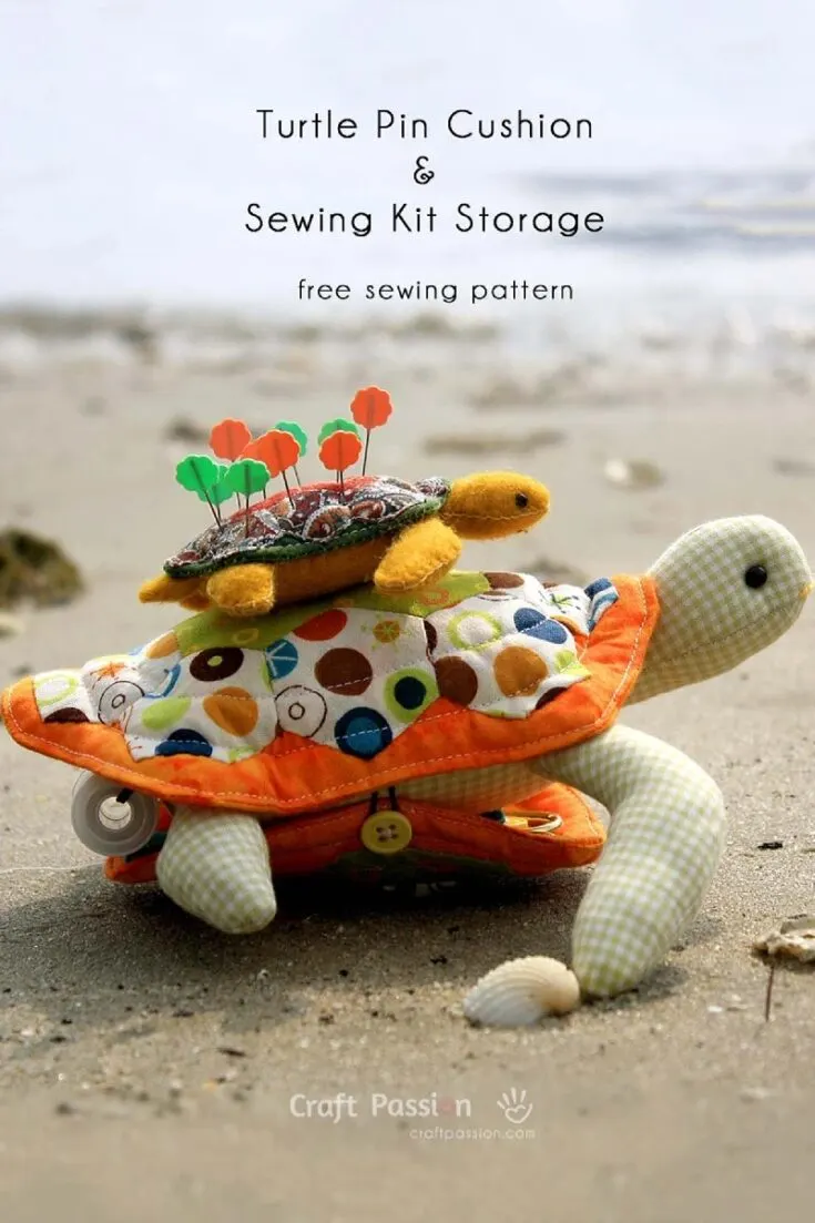 This turtle helper design comes in two sizes, so you can sew one in whichever size suits you better. This pattern also combines the cushion with a sewing kit, so you can bring all your sewing tools wherever you'd like!