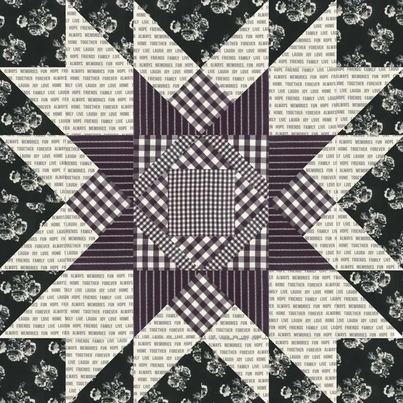 If you&rsquo;re a cottage-core girly looking for the ideal quilt patterns for beginners, this gorgeous retro-inspired quilt is the one you&rsquo;re looking for! Featuring bold, geometric shapes and a giant star-like motif in the center to capture your eyes, this pattern guides you into making an easy-to-create and stylish 60&rdquo; x 60&rdquo; quilt that adds a contemporary touch to any space.
