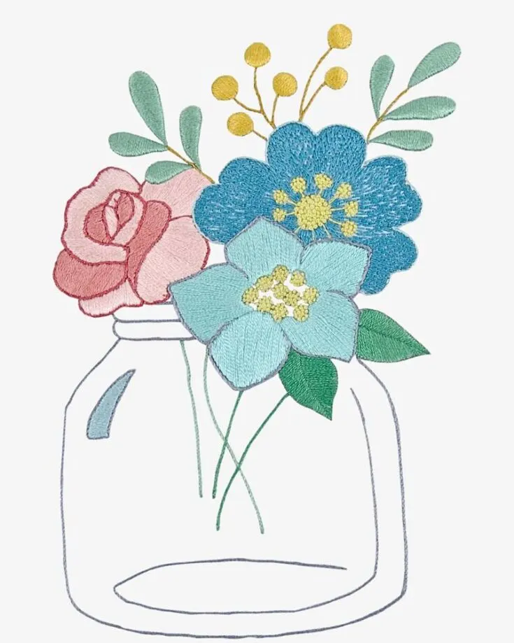Check out this cute and easy vase full of vibrant and colorful threads. These embroidery flowers can easily brighten up your day as a room decor, a gift to your loved ones, or to yourself! Try it out now.