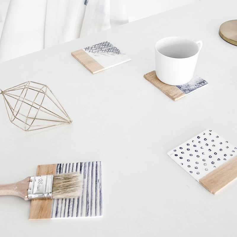 Water brings a sense of harmony and peace to any room, and these DIY water-patterned inspired coasters capture that essence perfectly. This super easy tutorial yields stunning results&mdash;so much that you might even want to hang your coasters as wall decorations when not in use.