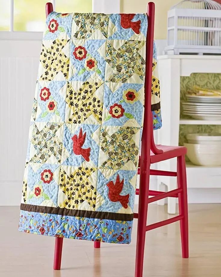 What&rsquo;s the buzz all about? Well, this whimsical and picturesque baby quilt, of course! With its nature-themed design and easy-to-follow instructions, this pattern is sure to add a touch of sweetness to any space and makes for the perfect snuggle buddy for your little ones. The finished size is 38 &frac12;&rdquo; x 50 &frac12;&rdquo;.