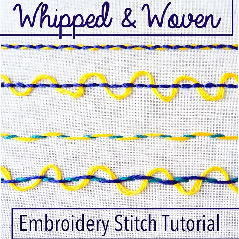 Confused between whipped and woven embroidery stitches? Check out this tutorial that clearly explains them both.